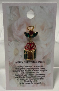 Merry Christmas Angel Pin