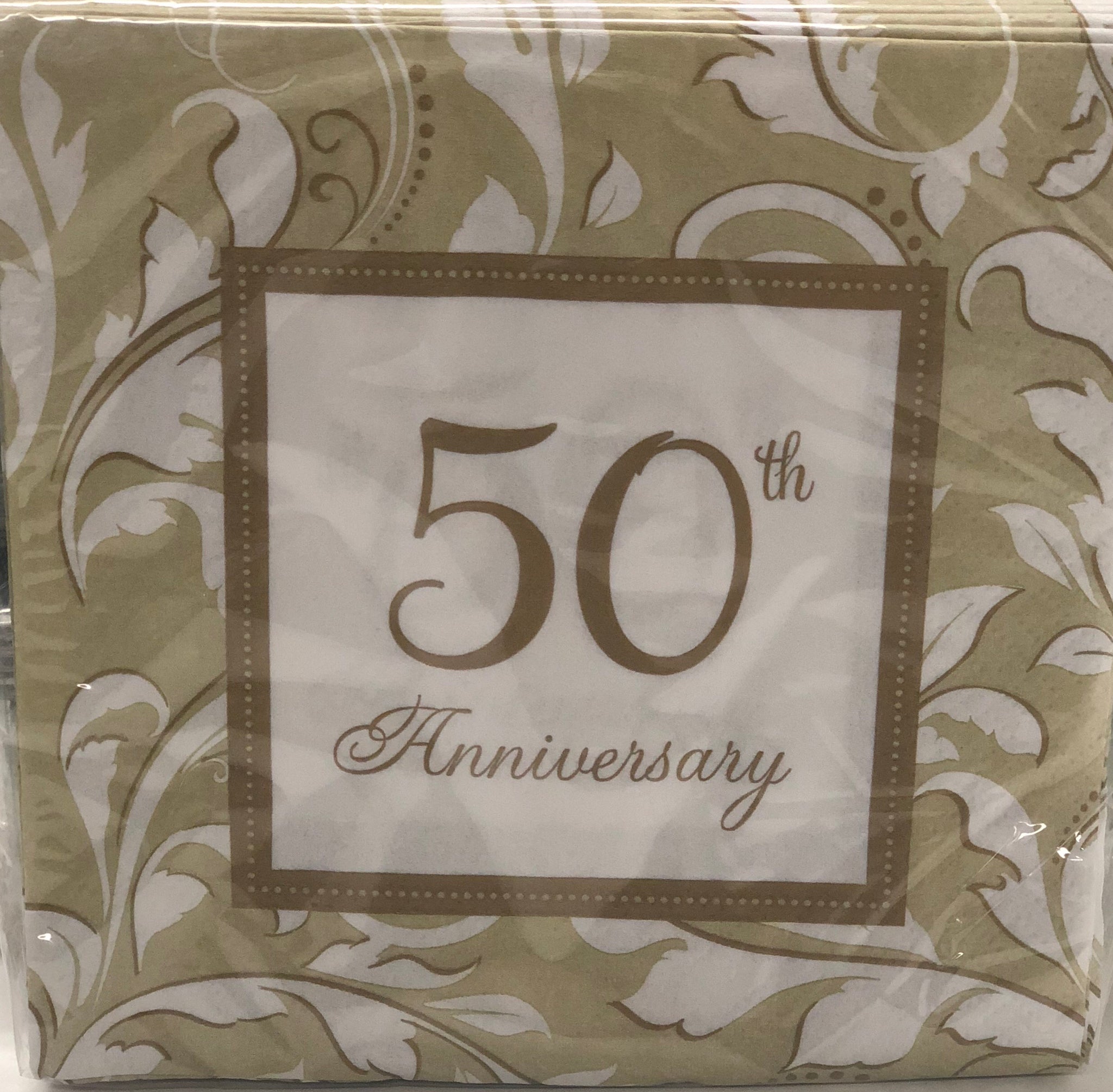 Cocktail Napkin- 50th Anniversary GLD