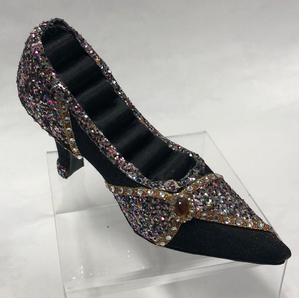 Ring Holder -Black/ Glitter