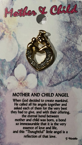 Mother and Child Angel Pin