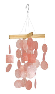 Woodstock Chime -Mini Capiz Chime -Coral