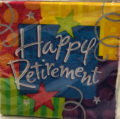 Cocktail Napkin- Happy Retirement