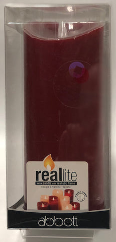 Reallite -Battery Candle -Red  9”
