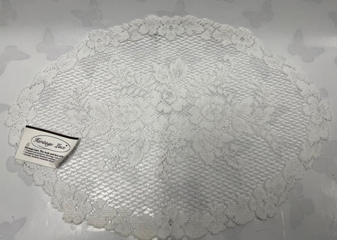 Placemat -Victorian Rose -White