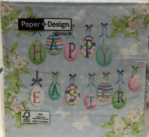 Luncheon Napkin - Happy Easter Eggs