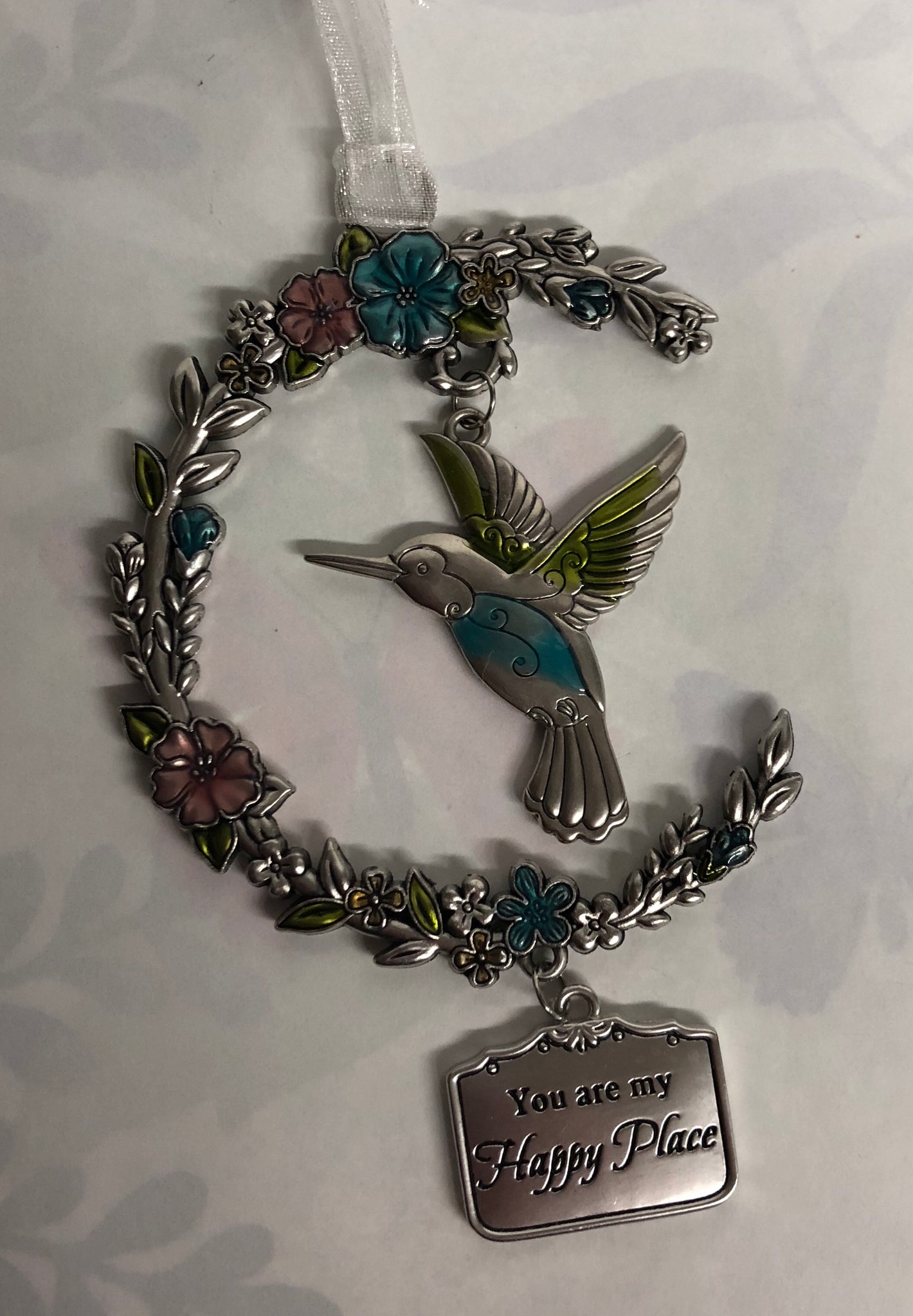 Hummingbird Ornament - Happy Place