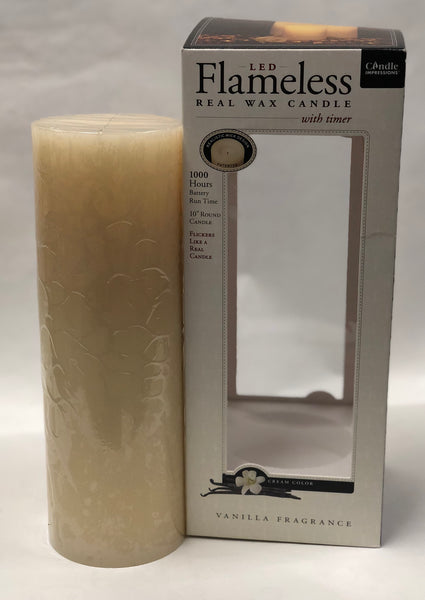 Candle Impressions -Battery Candle -Cream 10”
