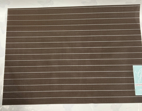 Brown Pinstripe Placemat