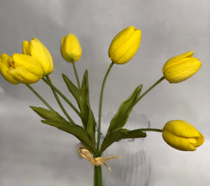 "Feel Real" Yellow Tulip Bunch