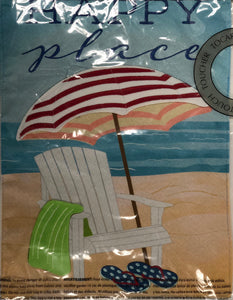My Happy Place Beach Chair -Small Flag