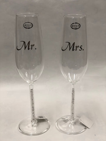 “Mr. & Mrs.” Champagne Glass