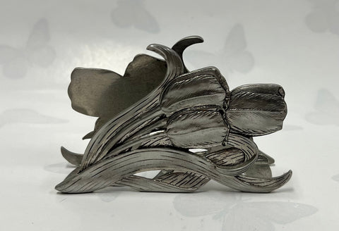 Pewter Tulip Napkin Holder