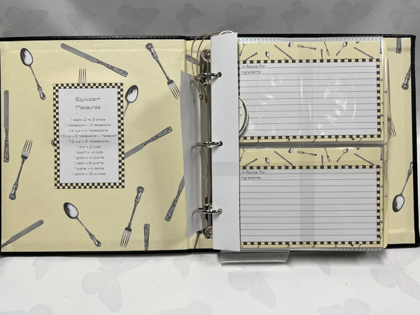 Pocket Page Recipe Book -Bon Appetite -Black