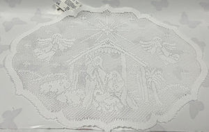 Placemat -Nativity -White