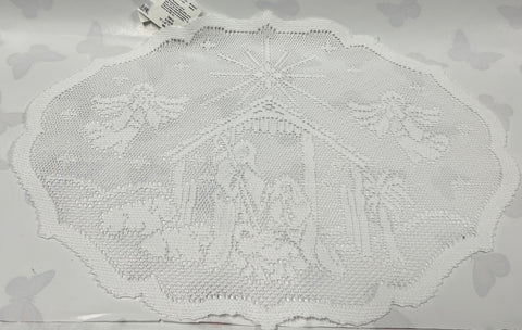 Placemat -Nativity -White