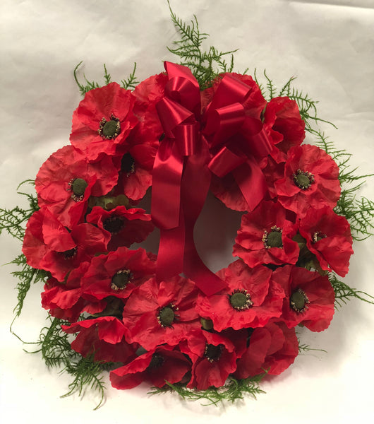 Artificial Poppy Wreath -Style 9