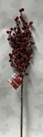 Iced Berry Branch “Outdoor” -Red