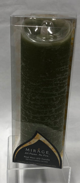 Mirage -Battery Candle -Slate Green