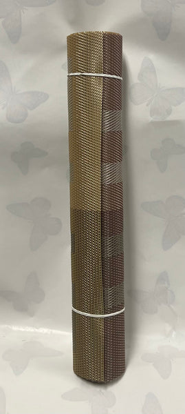 Woven Vinyl Table Runner -Brown
