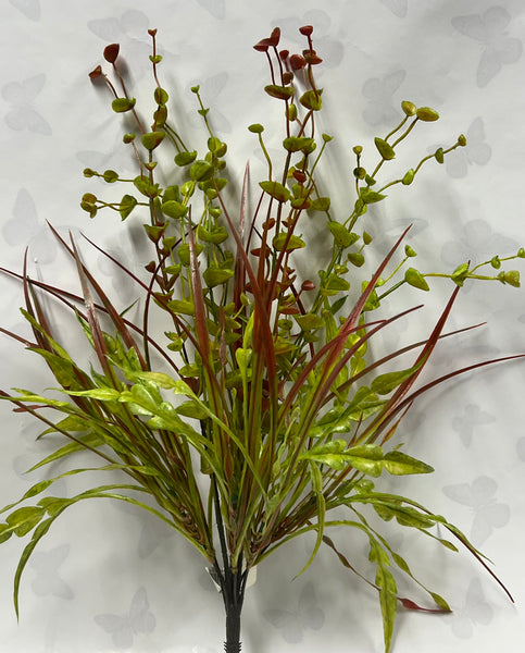 Plastic Grass Bush -Brown/Green