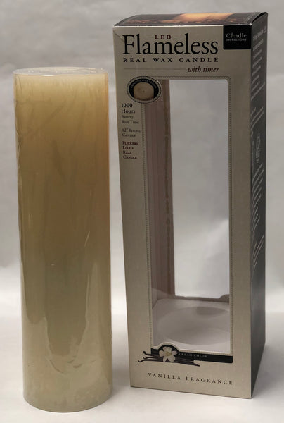 Candle Impressions -Battery Candle -Cream 12”