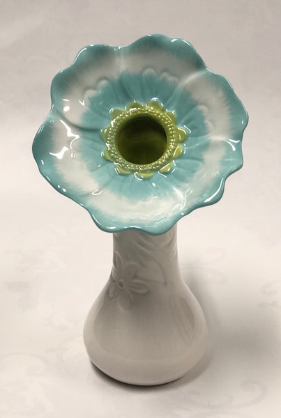 Flower Shaped Vase -Blue