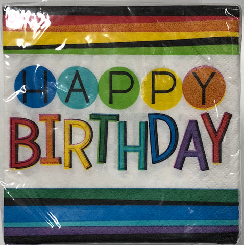Cocktail Napkin -Rainbow Birthday