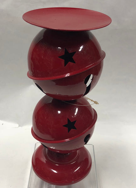 Red Jingle Bell Candle Holder
