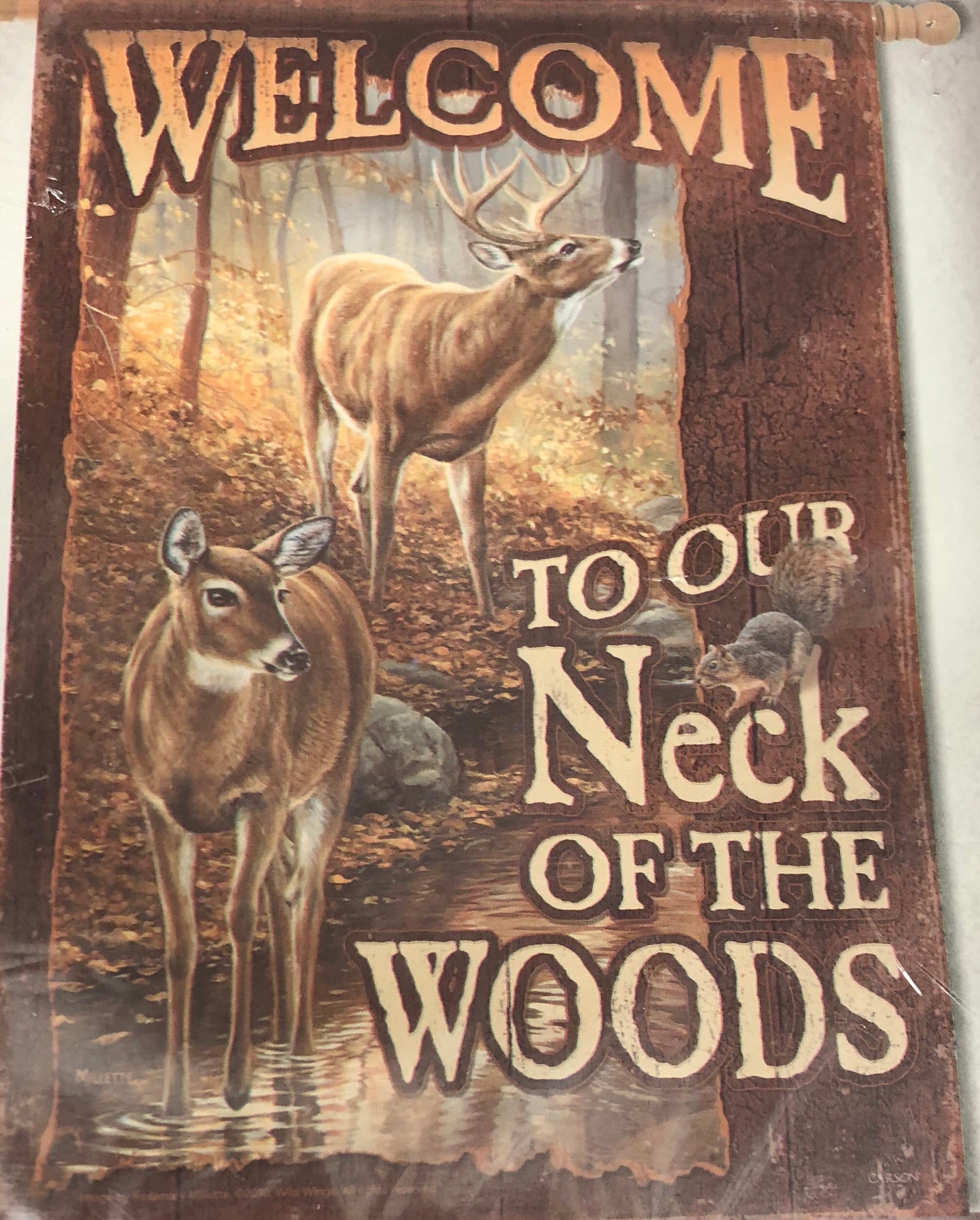 Our Neck Of The Woods- Large Flag