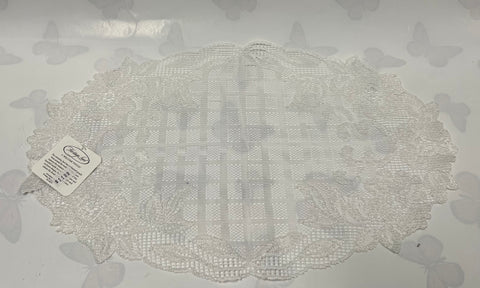 Doily -Floral Trellis -White