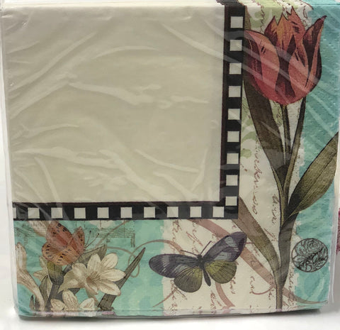 Cocktail Napkin- Garden Melody