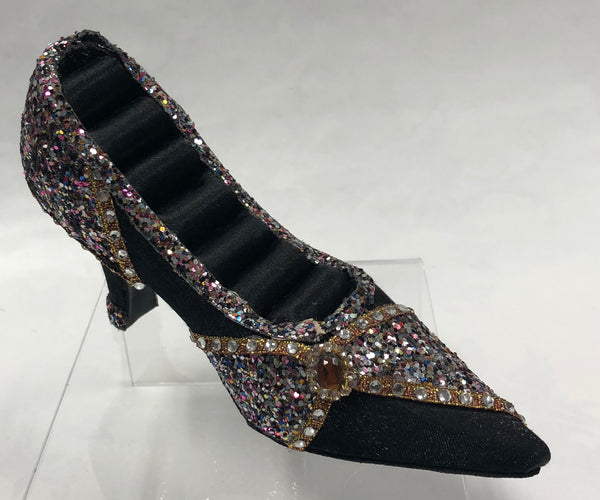 Ring Holder -Black/ Glitter