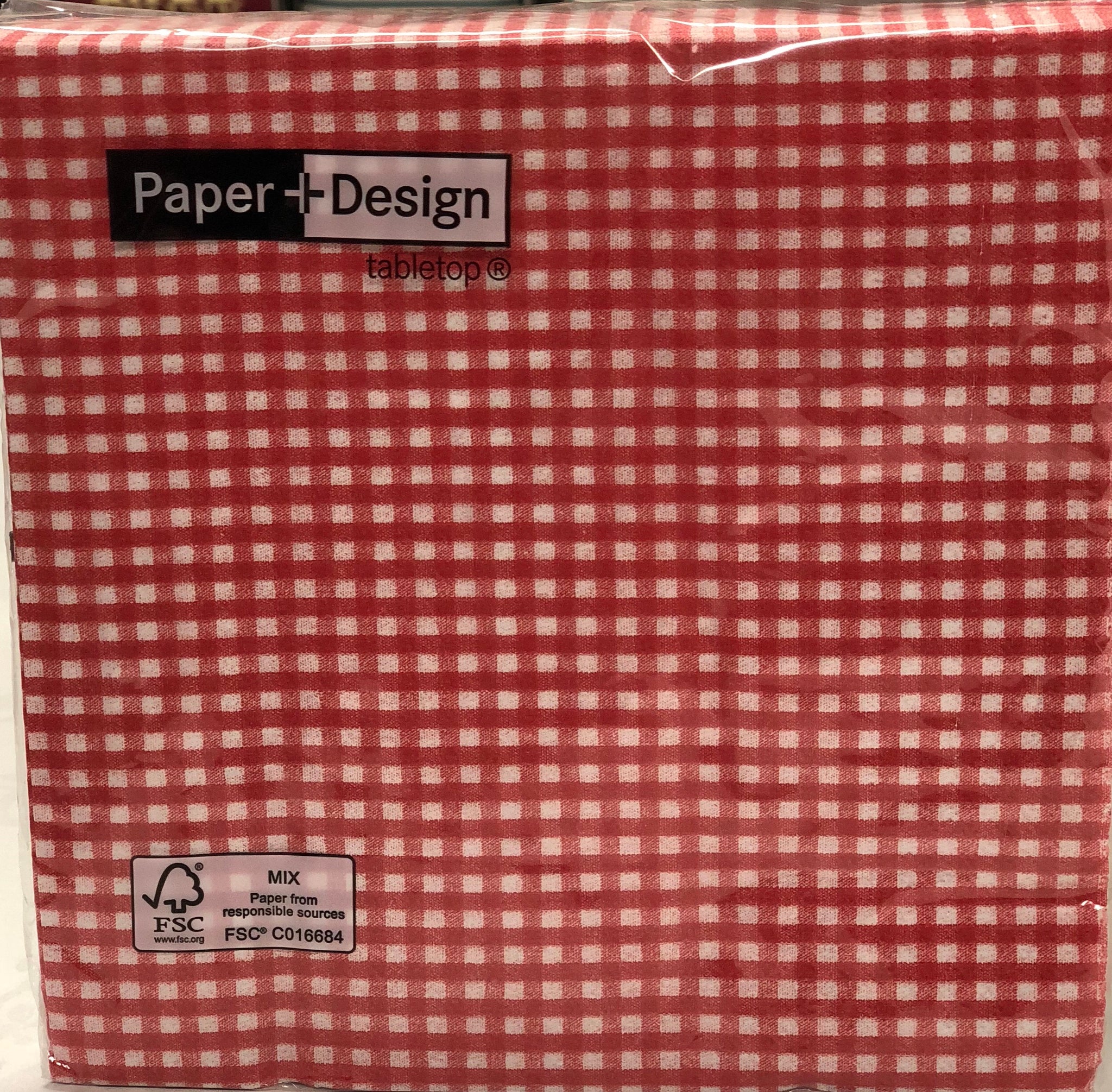 Luncheon Napkin -Vichy- Red