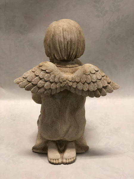 Small Angel With Rabbit Figurine