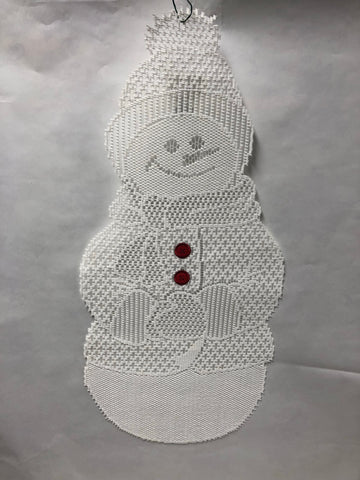 Snowman With Buttons -Lace Wall Decor