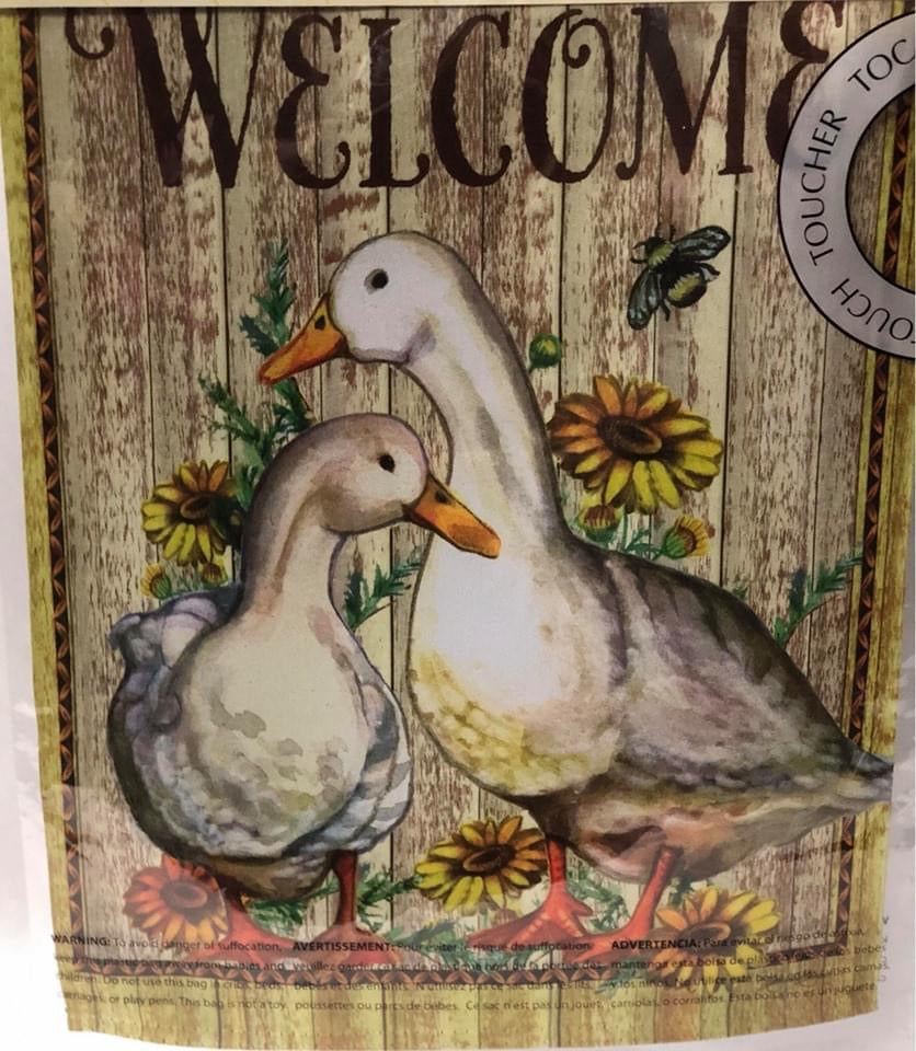 Welcome Ducks - Small Flag