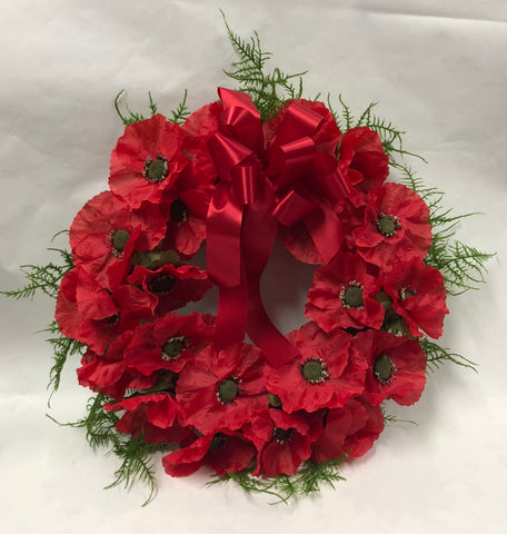 Artificial Poppy Wreath -Style 9