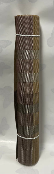 Woven Vinyl Table Runner -Brown