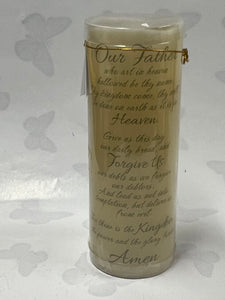 Lords Prayer -Flameless -Battery Candle
