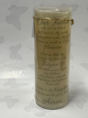 Lords Prayer -Flameless -Battery Candle