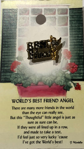 World’s Best Friend Angel Pin
