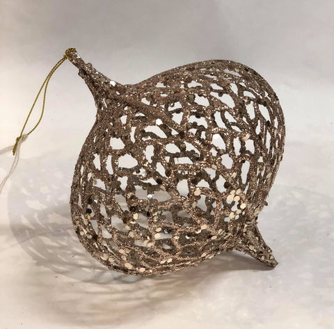 Large champagne gold ornament