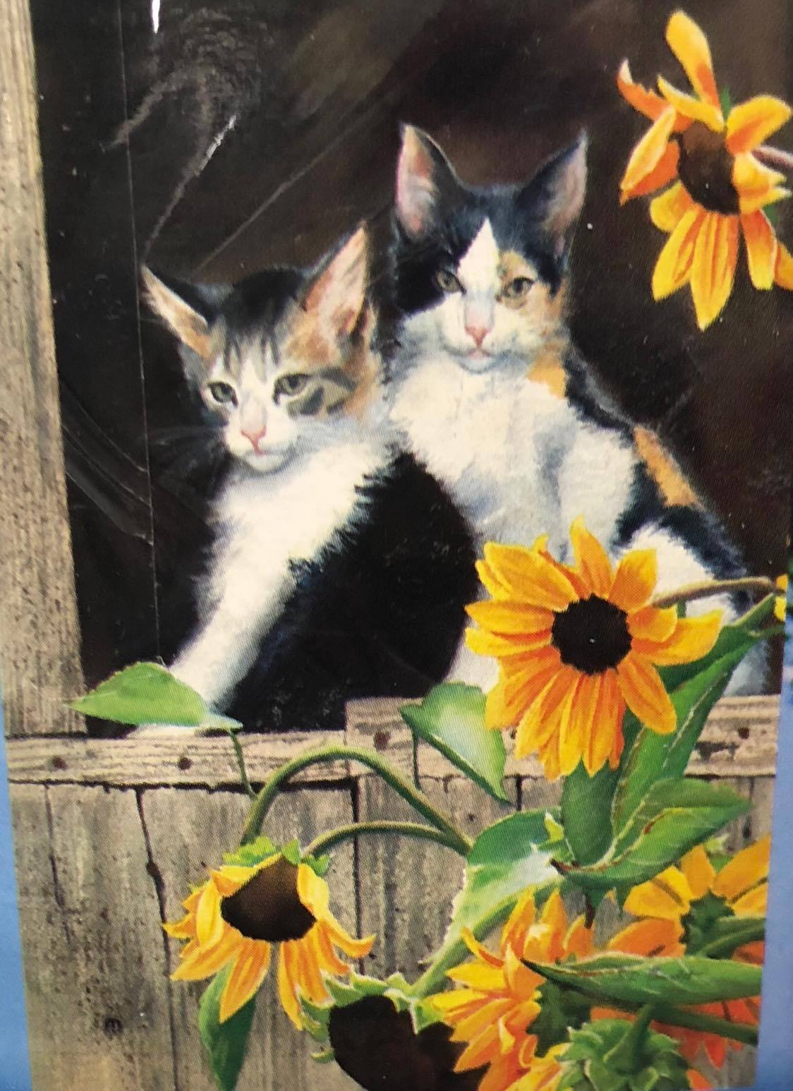 Calico Kitties - Large Flag