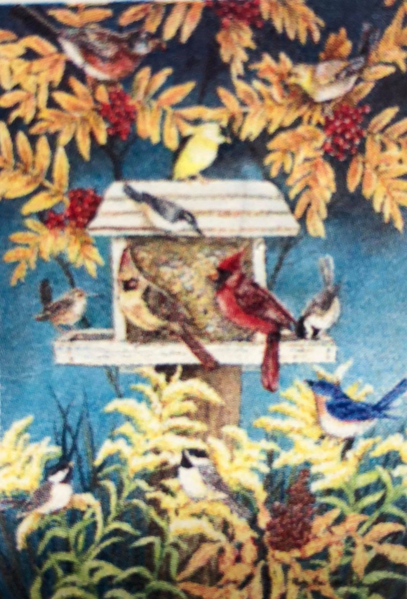 Fall Songbirds - Large Flag