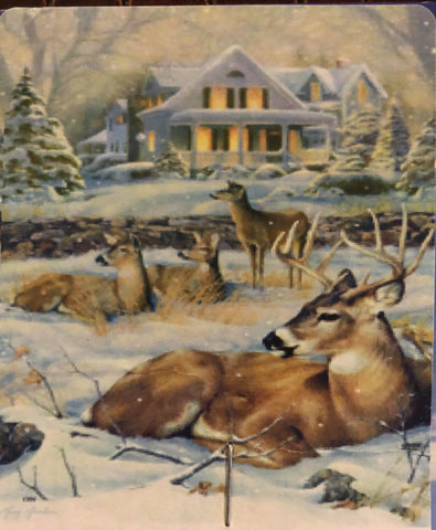Winter Deer -Large Flag