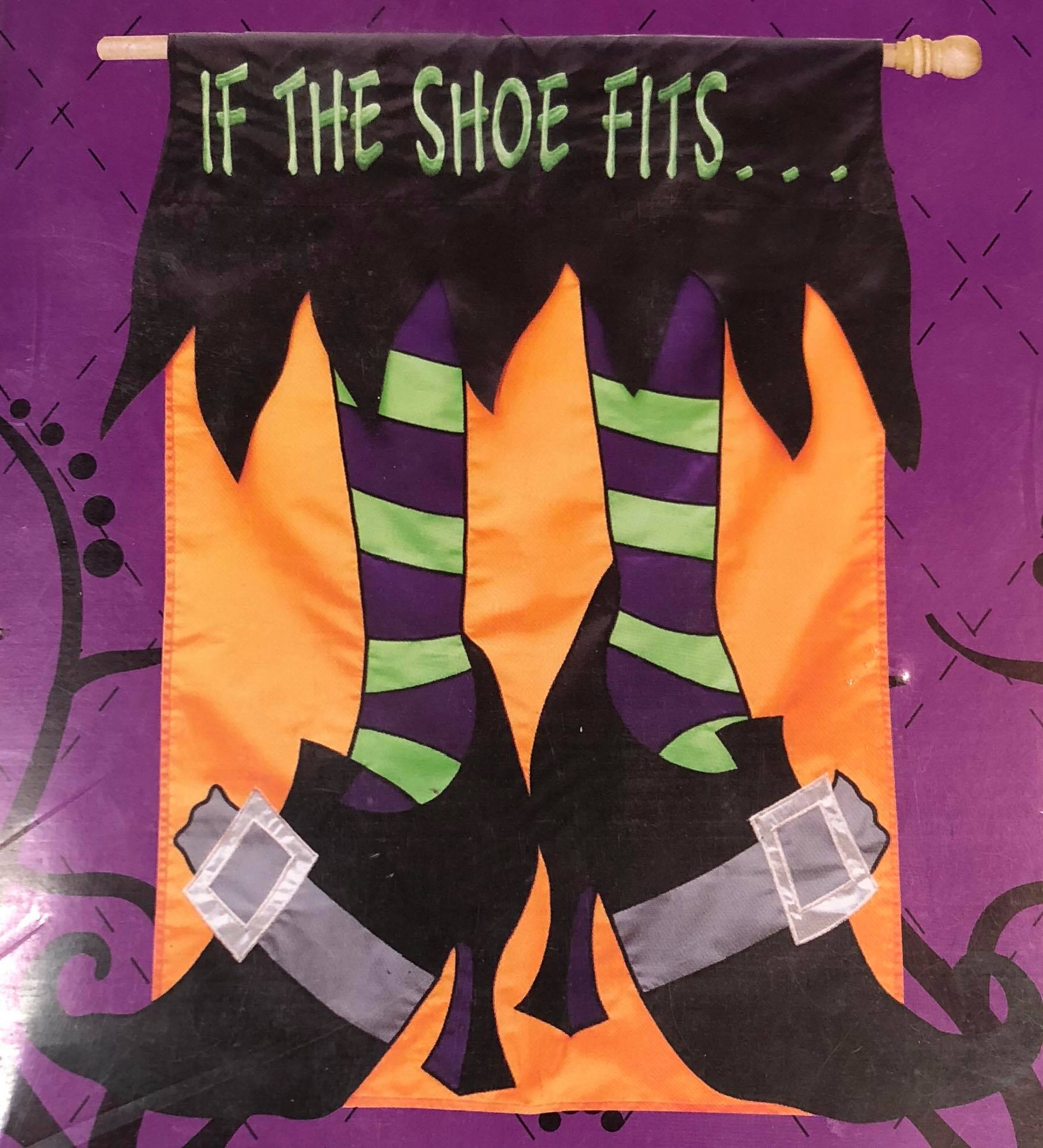 If The Witch Shoe Fits - Large Flag