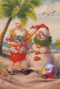 Santa's Holiday -Large Flag