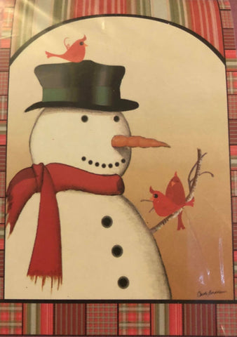 Happy Snowman -Large Flag
