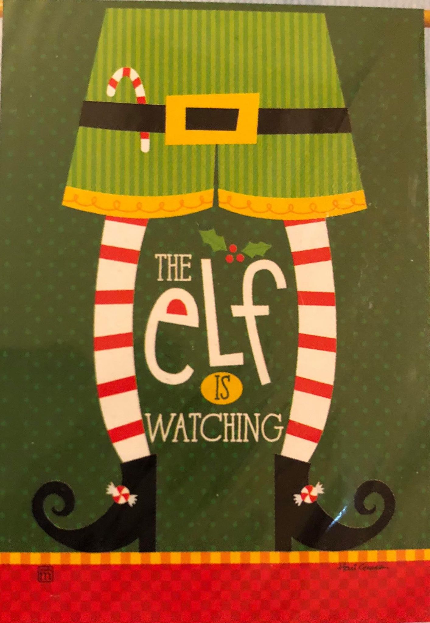 Elf is Watching -Large Flag