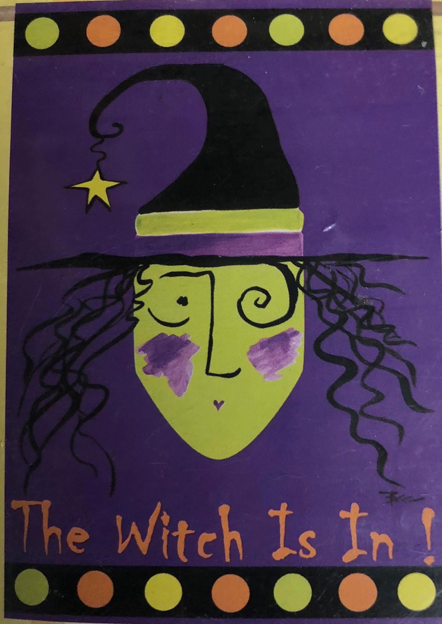 The Witch Is In! - Large Flag